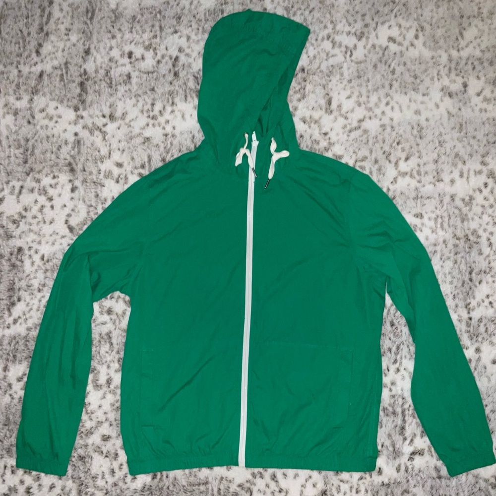 Denim & Flower Green Jacket with White Accents